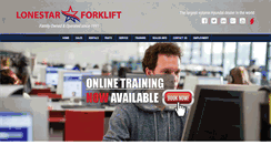 Desktop Screenshot of lonestarforklift.com