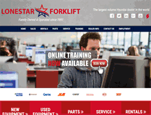 Tablet Screenshot of lonestarforklift.com